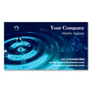 Cool, Metallic Blue Ripple Business Card