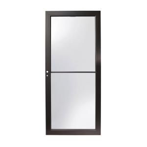 Andersen 3000 Series 36 in. Black Left Hand Self Storing Storm Door with Fast and Easy Installation System H3SEL36BL