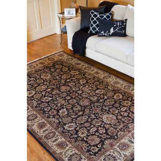 Hand knotted Medallion Brown Wool Rug (9'6 x 13'6) Surya Oversized Rugs