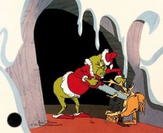 Dr. Seuss's Grinch, Chuck Jones Hand Painted Cel "On Becoming A Reindeer" Chuck Jones Entertainment Collectibles