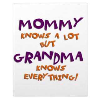 Grandma Knows Everything Display Plaques