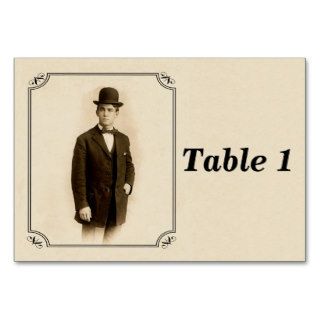 Vintage Victorian Man Suit Derby Hat Father Table Card