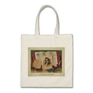 Noah Webster The Schoolmaster of the Republic Canvas Bags