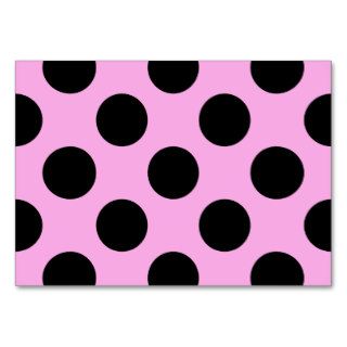 Artistic Abstract Retro Polka Dots Pink Black Business Card Template