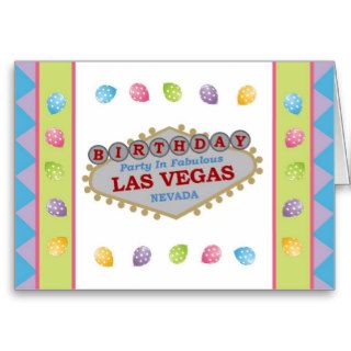 Birthday Party In Fabulous Las Vegas Card
