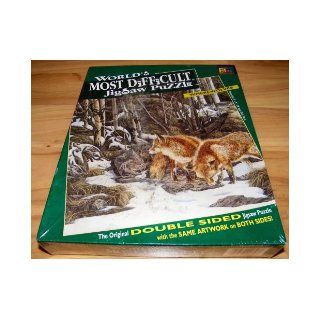 WORLD'S MOST DIFFICULT JIGSAW PUZZLE   WHEREWOLVES (The original double sided jigsaw puzzle with the same artwork on both sides, Buffalo Games, Finished size 15" by 15", 529 super thick pieces, were wolf, werewolf) Don Scott Books