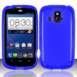 For ZTE Overture Z995 (AIO Wireless) TPU Cover   Blue TPU Cell Phones & Accessories
