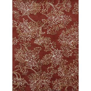 Hand tufted Jackson Red Wool Rug (7'10 x 11'0) Alexander Home 7x9   10x14 Rugs