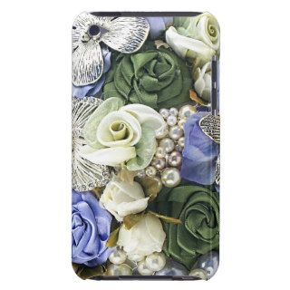 Diamond Bling, Metallic, Silk, Ribbons,Bouquet Barely There iPod Case