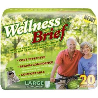 12 Hours Adult Incontinence Wellness Briefs   Large EB3142