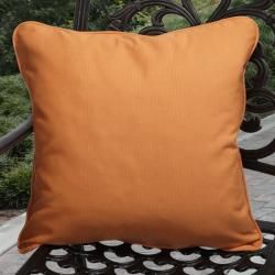 Clara Outdoor Tangerine Throw Pillows Made with Sunbrella (Set of 2) Outdoor Cushions & Pillows