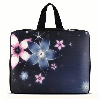 Blue Flower 14" 14.4" inch Notebook Laptop Case Sleeve Carrying bag with Hide Handle for Lenovo Y470 Y480/ASUS A43 N46 X84/Samsung 530 Q470 Q460/DELL Inspiron 14R Vostro 1450 XPS 14/HP DV4 ENVY 4 G4/TOSHIBA 800/SONY EG3/ACER/Thinkpad E420 Comput