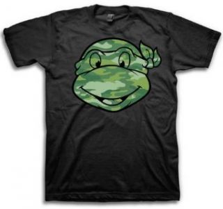 Teenage Mutant Ninja Turtles TMNT Camo Face Cartoon Adult T Shirt Tee Clothing