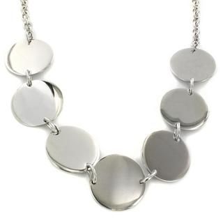 West Coast Jewelry Stainless Steel Polished Disc Linked Necklace West Coast Jewelry Stainless Steel Necklaces