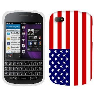 BlackBerry Q10 American Flag Phone Case Cover Cell Phones & Accessories