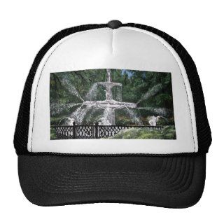 Forsyth Park Water Fountain Savannah Georgia GA Hats