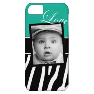 Teal Zebra Photo Phone Case Case For iPhone 5C