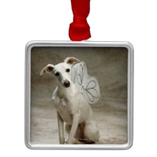 Dog with Wings Christmas Ornaments