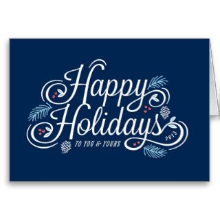 Navy Holiday Greeting Card