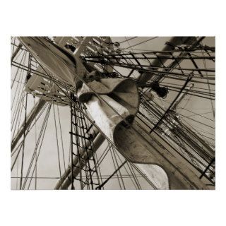 Tall Ship Mast & Sail Poster