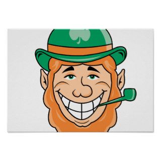 Leprechaun face poster