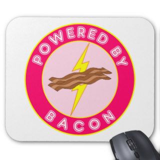 Powered By Bacon (Pink) Mouse Pads