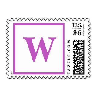Heavier Weddings Letter Deep Fuchsia Stamp
