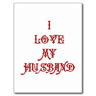 I love My Husband Post Card