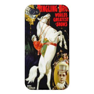 Vintage Ringling Brothers Circus Horse Trick Rider Covers For iPhone 4