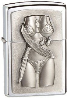 #200 Sexy Military Girl Emblem   Cigarette Lighters