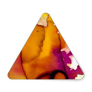 Colorful Abstract Watercolor Painting Triangle Sticker