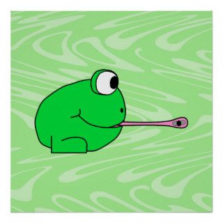 Frog Catching a Fly. Print