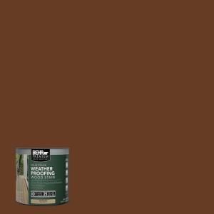 BEHR Premium 8 oz. #SC110 Chestnut Solid Color Weatherproofing Wood Stain Sample 501316