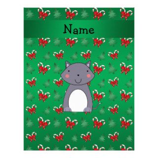 Personalized name wolf green candy canes bows letterhead design