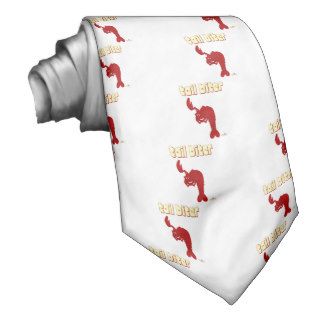 Winking Red Lobster Tail Biter Ties