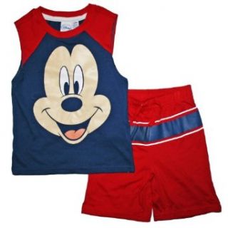 Mickey Mouse Toddler Boys Shirt & Short Clothing Set (24 Months) Clothing