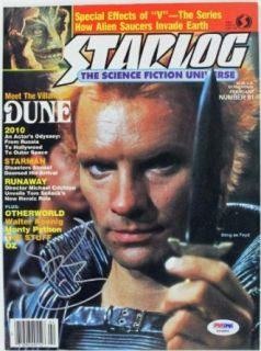 STING THE POLICE SIGNED 1985 STARLOG MAGAZINE AUTOGRAPH PSA/DNA #S80889 Entertainment Collectibles