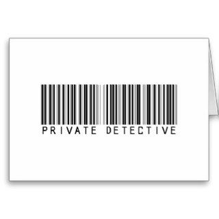 Private Detective Bar Code Card