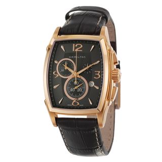 Hamilton Men's 'Jazzmaster' Rose gold PVD coated Steel Chronograph Watch Hamilton Men's Hamilton Watches
