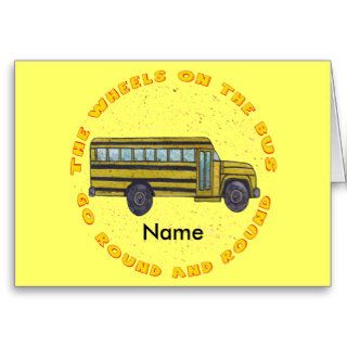 School Bus Wheels Greeting Card