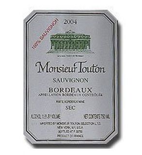 2011 Monsieur Touton   Sauvignon Blanc Bordeaux Wine