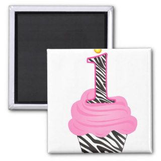 1st Birthday Diva Cupcake Fridge Magnet
