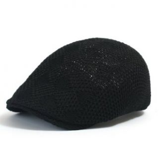 ililily Summer Mesh Fitted Newsboy Flat Cap Waffle Mesh Hat Ivy Driver Hunting Hat (flatcap 520 3) at  Mens Clothing store