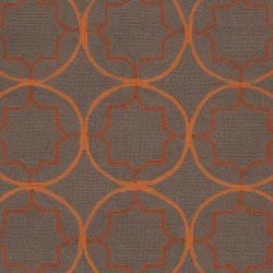 Hand hooked Orange Mackay Indoor/Outdoor Moroccan Trellis Rug (8' x 10') 7x9   10x14 Rugs