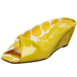 J.Renee Women's Effie Slide,Yellow,7 N US Shoes