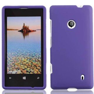 Nokia Lumia 521 / 520 Graphic Rubberized Protective Hard Case   Purple Cell Phones & Accessories