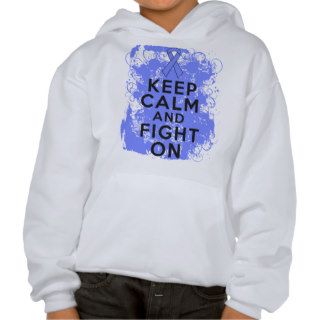 Stomach Cancer Keep Calm and Fight On Hooded Sweatshirt