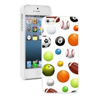 Apple iPhone 5 5S White 5W521 Hard Back Case Cover Color Sports Balls Cell Phones & Accessories