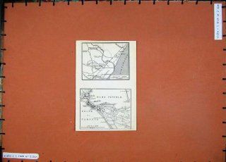 1900 Antique Map Italy Street Plan Golfo Taranto Mare   Prints