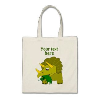 Cute Green Triceratops Cartoon Dinosaur Bags